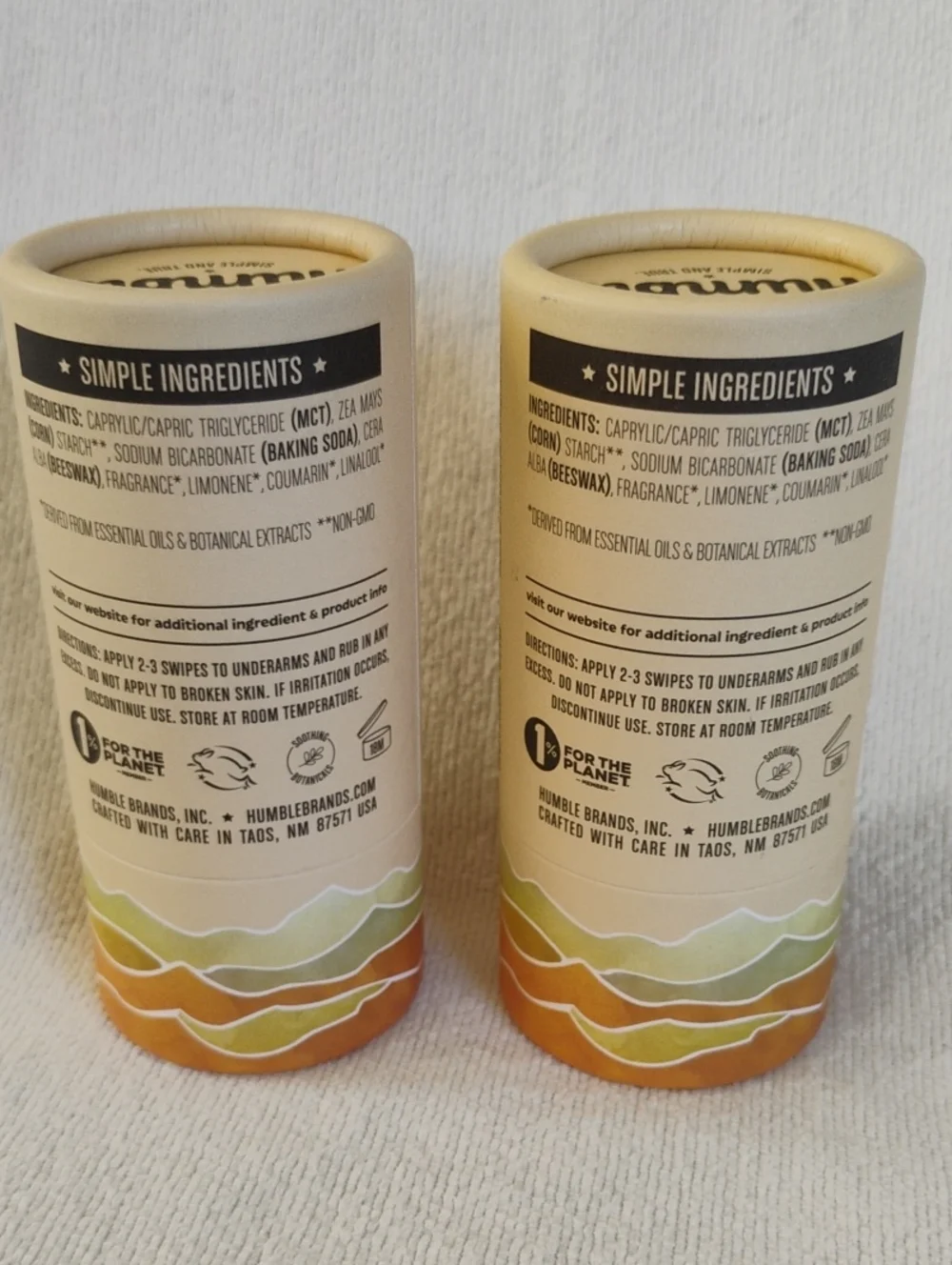 Palo Santo & Frankincense Natural Deodorant Lot Of 2 Humble No Plastic